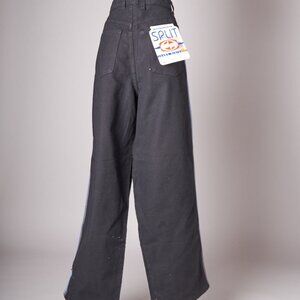 1990s Deadstock Skateboarding Split Wide Baggy Black Pants